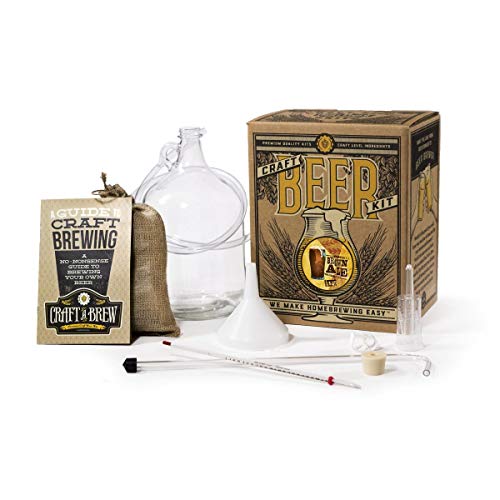 Home Brewing Kit for Beer – Craft A Brew Brown Ale Beer Kit – Reusable Make Your Own Beer Kit – Starter Set 1 Gallon
