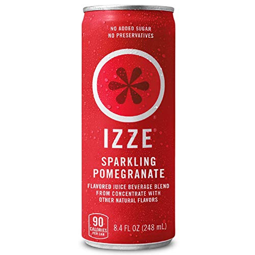 IZZE Fortified Sparkling Juice, Pomegranate, 8.4 Fl Oz (24 Count)