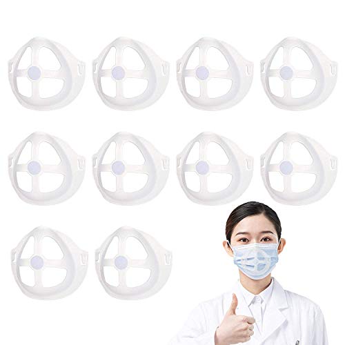 Face Mask Inner Bracket Support Frame - 3D Women Lipstick Protection Stand Respirator Parts Holder For Comfortable Breathing, 10 PCS (for Adults)
