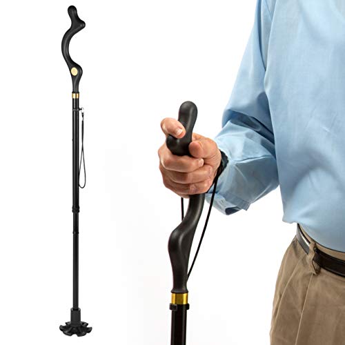 Medical king Walking Cane for Men and Walking Canes for Women Special Balancing - Cane Walking Stick Have 10 Adjustable Heights - self Standing Folding Cane, Collapsible Cane,