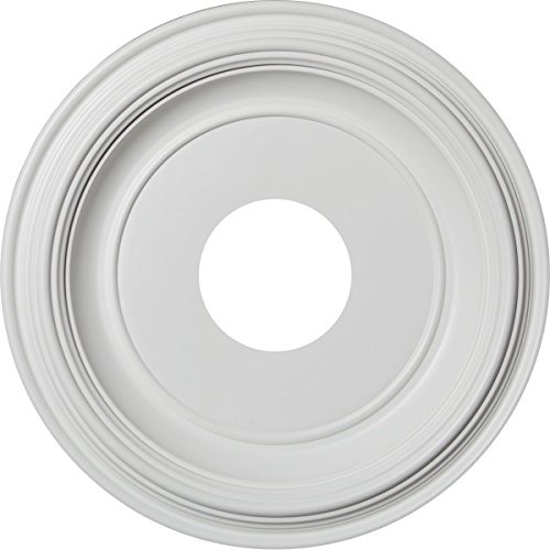 Ekena Millwork CMP13TR Traditional Thermoformed PVC Ceiling Medallion, 13'OD x 3 1/2'ID x 1 1/4'P (Fits Canopies up to 7 1/2'), White