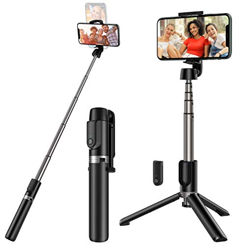 Yoozon Selfie Stick Tripod Bluetooth, Extendable Phone Tripod Selfie Stick with Wireless Remote Shutter for iPhone SE 2/11/11 Pro/11 Pro Max/Xs MAX/XR/XS/X, Galaxy S20/Note 10/S10/S9, Google and More