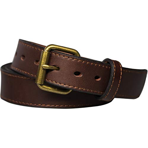 Kmioc Concealed Carry CCW Leather Gun Belt 1 1/2 inch 100% Full Grain Thick Leather Belt for Gun Carry