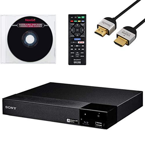 Sony BDP-S3700 Blu-Ray Disc Player with Built-in Wi-Fi + Remote Control + NeeGo High-Speed HDMI Cable W/Ethernet NeeGo Lens Cleaner