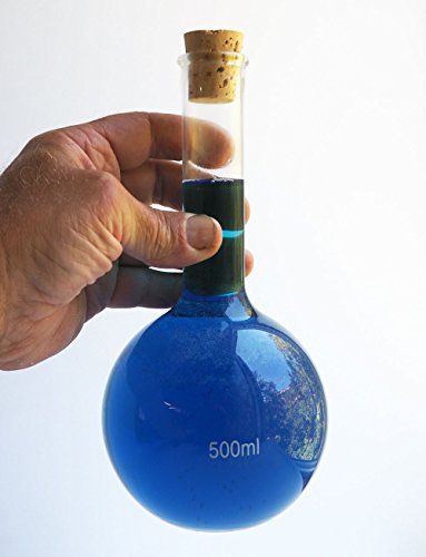 Boiling Flask, Flat Bottom 500ml with Cork Stopper