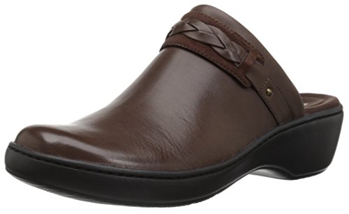 Clarks Women's Delana Abbey Clog, Dark Brown Leather, 070 M US