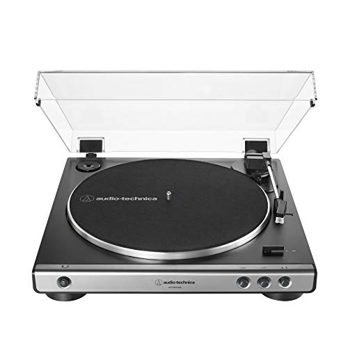 Audio-Technica AT-LP60XUSB-GM Fully Automatic Belt-Drive Stereo Turntable (Analog & USB), Gunmetal, Hi-Fidelity, Plays 33 -1/3 and 45 RPM Records, Convert Vinyl to Digital