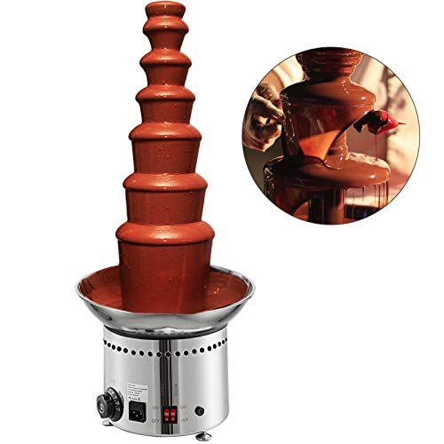 VEVOR Commercial Chocolate Fountain for Weddings Parties Restaurants, 7 Tiers, Silver