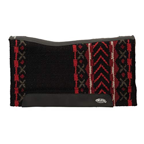 Synergy Contoured Performance Saddle Pad, Wool Blend Felt Liner, Mojave - Black/Red Clay