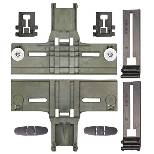 UPGRADED New Polymer Material W10350375 Dishwasher Top Rack Adjuster & W10195839 Dishwasher Rack Adjuster & W10195840 Dishwasher Positioner & W10508950 Dishwasher Stop Track Fit For Whirlpool Kenmore