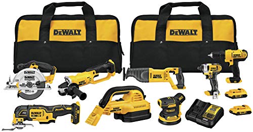 DEWALT 20V MAX Cordless Drill Combo Kit, 8-Tool (DCK883D2)