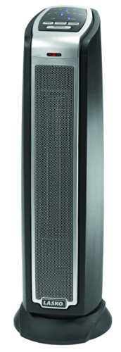 Lasko 5790 Oscillating Ceramic Tower Heater with Remote Control,Black 5790