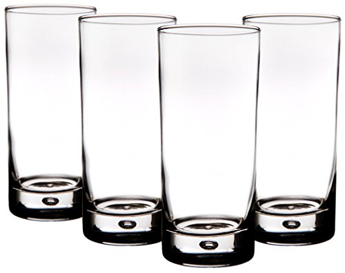 Home Essentials Red Series Bubble 17oz Highball Glass, Set of 4