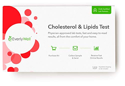 Everlywell Cholesterol and Lipids Test - at Home - CLIA-Certified Adult Test - Accurate Blood Analysis of HDL, LDL and Triglyceride Levels - Not Available in NY, NJ, RI