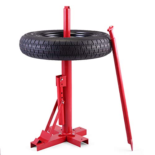 JAXPETY Manual Tire Changer for Car/Truck/Motorcycle Portable Hand Tool Tire Bead Breaker, Red
