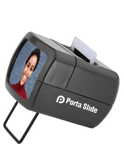 Porta Slide PS-E2 Illuminated Slide Viewer, Battery-Operated Hand Held Slide Viewer, Portable Slide Viewer, Picture Slide Viewer for 2X2 & 35mm Photos & Film, Photo Slide Viewer, Made in Europe