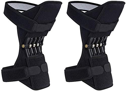 Holady Knee Protection Booster, Protection Booster Power Lift Support Knee Pads Powerful Rebound Spring Force for Sports Hiking Climbing Reduces Soreness Old Cold Leg Protection Deep Care A Pair