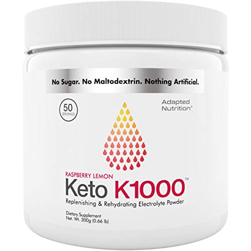 Keto K1000 Electrolyte Powder | Boost Energy & Beat Leg Cramps | No Maltodextrin or Sugar | No Ingredients from China | Amazing Raspberry Lemon | 50 Servings