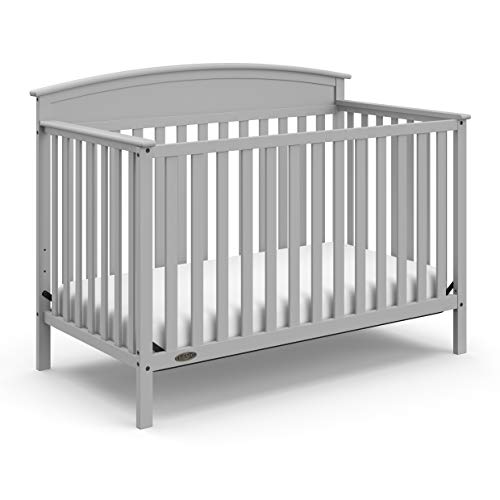 Graco Benton 4-in-1 Convertible Crib, Pebble Gray, Solid Pine and Wood Product Construction, Converts to Toddler Bed or Day Bed (Mattress Not Included)