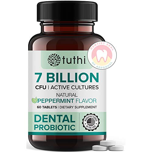 Tuthi Dental Probiotics - Probiotic for Mouth Teeth & Gum Care - Oral Health - Fresh Breath - 60 Lozenges