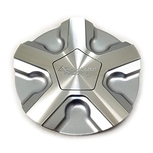 American Racing Machined Silver Wheel Center Hub Cap 6'OD Snap-In for 5x4.25 5x108 5x4.5 5x114.3 4x4.5 4x114.3 4x100 5x120 5x110 5x115 5x100 5x105 6x5 6x127 AR921 Trigger