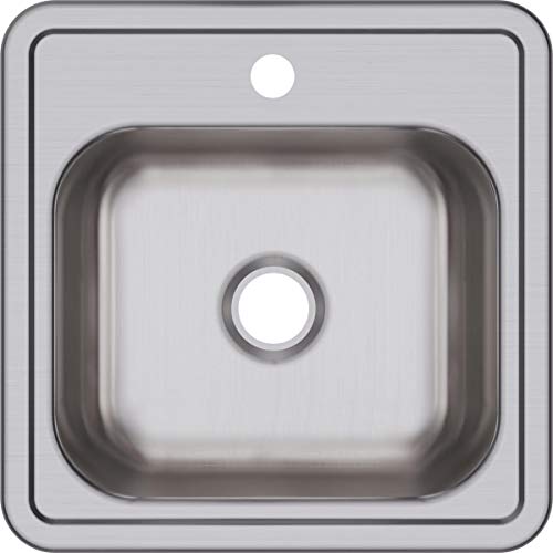 Elkay D115151 Dayton Single Bowl Drop-in Stainless Steel Bar Sink