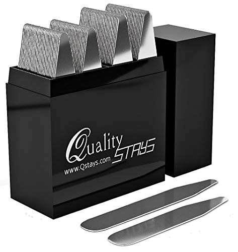 50 Metal Collar Stays for Men in a Divided Box (24-2.2' & 26-2.5')