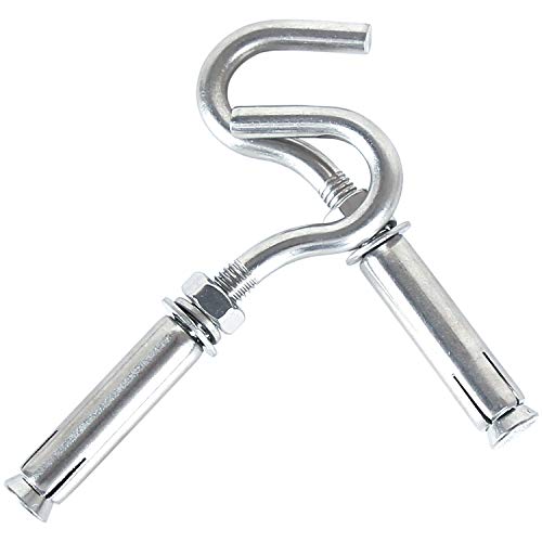 M8 Open Expansion Hook,Anchor Bolt Open Cup Hooks 304 Stainless Steel Ring Lifting Anchor Hook Bolt Expansion Bolts for Wall Anchors and Brick 5pcs