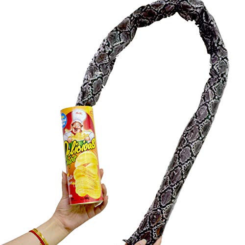 Blppldyci The Potato Chip Snake Can Jump Spring Snake Toy Gift April Fool Day Halloween Party Decoration Jokes in A Can Gag Gift Prank Large Size (Potato Chip Style)(1pcs)