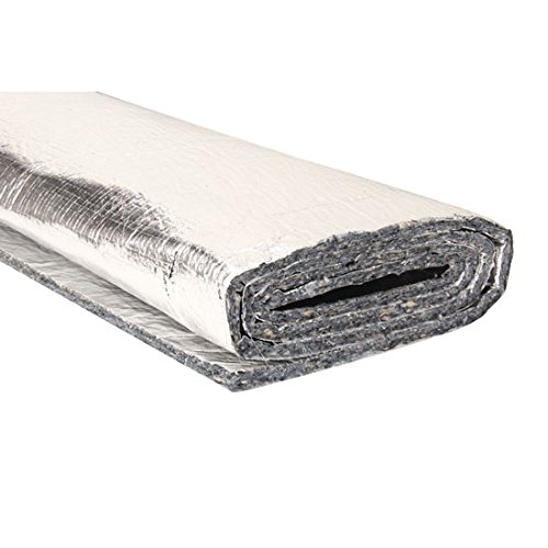 Aluminized Heat and Noise Insulation Shield, Double Sided, 4 x 6 Ft. Sheets