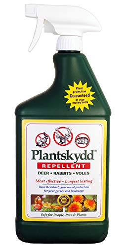 Plantskydd Animal Repellent - Repels Deer, Rabbits, Elk, Moose, Hares, Voles, Squirrels, Chipmunks and Other Herbivores; Ready to Use Liquid - 32 Oz Spray Bottle (PS-1L)