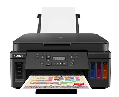 Canon PIXMA G6020 All-In-One Supertank Wireless (Megatank) Printer, Copier and Scan with Mobile Printing, Black, Works with Alexa