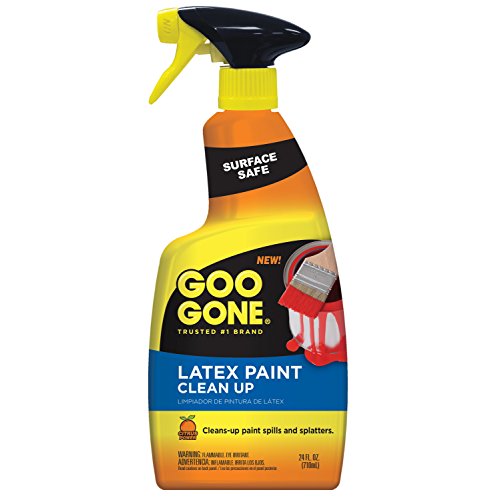 Goo Gone Latex Paint Cleaner, Surface Safe Clean Up Spray For Wet or Dry Paint, 24 Ounce