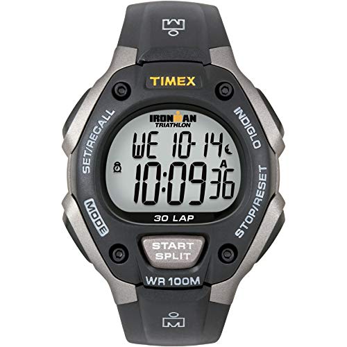 Timex Men's T5E901 Ironman Classic 30 Gray/Black Resin Strap Watch
