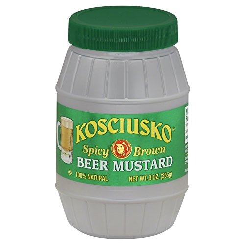 Plochman's Kosciusko Mustard, Beer, 9-Ounce Spoonable Barrels (Pack of 12)