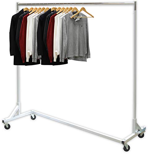 Simple Houseware Industrial Grade Z-Base Garment Rack, 400lb Load with 62' Extra Long bar