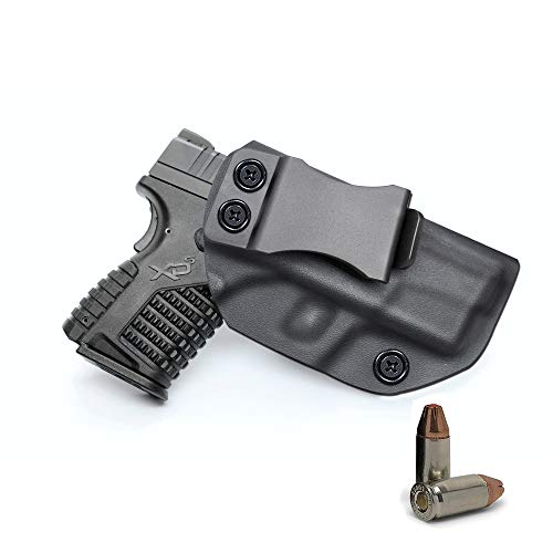 IWB KYDEX Holster, Fit Springfield XD-S 3.3' 9mm/.40S&W/.45ACP, Inside Waistband - Adjustable Cant - KYDEX Made - Right Hand