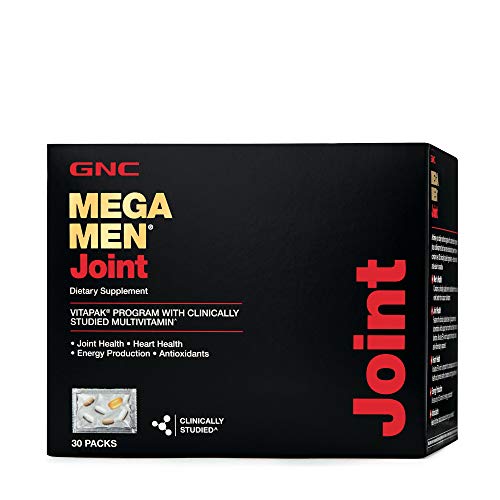 GNC Mega Men Joint Vitapak, 30 Packs, Promotes Joint and Heart Health and Increases Energy