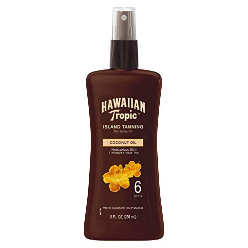 Hawaiian Tropic Dark Tanning Oil, Spray Pump, SPF 6 8 Oz (Packaging May Vary)