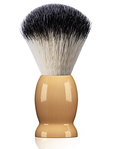 Bassion Hand Crafted 100% Pure Badger Shaving Brush with Hard Wood Handle, Men's Luxury Professional Hair Salon Tool, Engineered to Deliver the Perfect Shave of Your Life