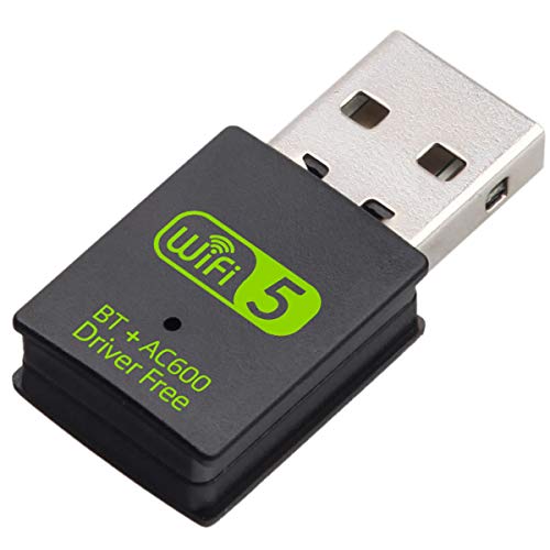 USB WiFi Bluetooth Adapter, 600mbps Dual Band 2.4G/5G Wireless WiFi Dongle Network Card for for Laptop Desktop Windows 10/8/8.1/7