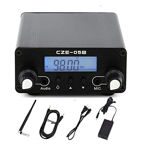 FM Transmitter for Church, Elikliv 76~108MHz Digital LCD Wireless Stereo Broadcast with Antenna, Built-in PLL FM Transmitter Radio Stereo