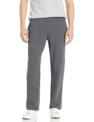Hanes Men's Jersey Pant, Charcoal Heather, Large