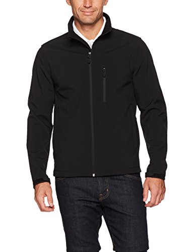 Amazon Essentials Men's Water-Resistant Softshell Jacket, Black, XX-Large