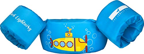 Dark Lightning Toddler Swim Vest, Best Baby Life Jacket for 30-50 Pounds, Kids Swimmies Floaties with Water Wings for Pool/Puddle/Beach, Play Like Jumper