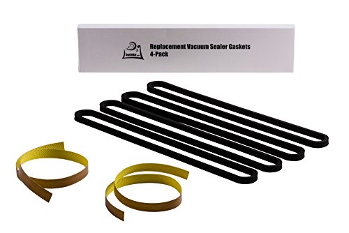Repair Kit for FoodSaver: Upper/Lower Gasket, Heat Strip Replacement - 4 Foam Gaskets, 2 Strips Fits V2200, V2400, V2800, V3000, V3200 Series Vacuum Sealers Replaces Food Saver T910-00075 by OutOfAir