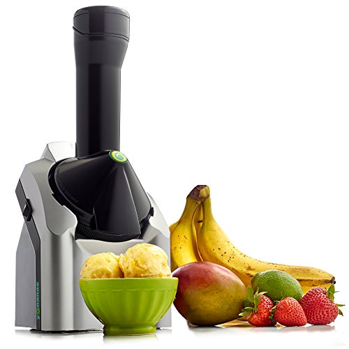 Yonanas Classic Original Healthy Dessert Fruit Soft Serve Maker Creates Fast Easy Delicious Dairy Vegan Alternatives to Ice Cream Frozen Yogurt Sorbet Includes Recipe Book BPA Free, 200-Watt, Silver