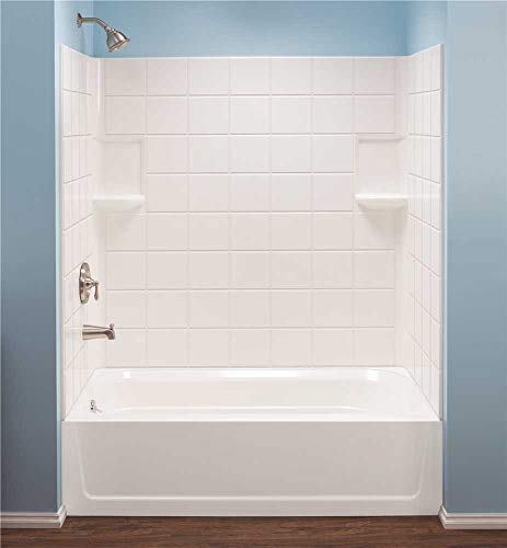Mustee 670WHT Fiberglass Bathtub Wall Surround, White