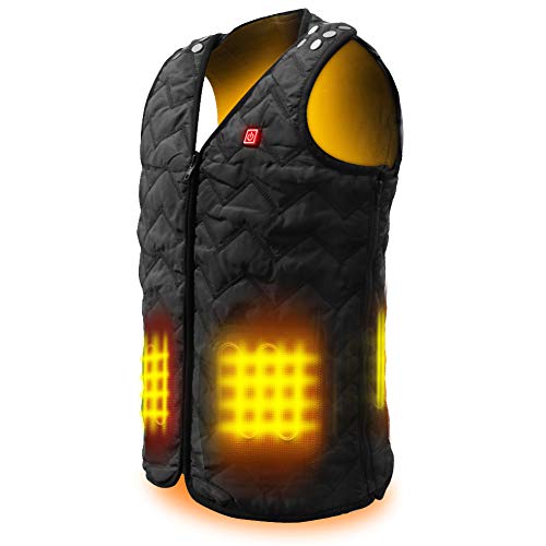 COOWOO Heated Vest for Men Women, Lightweight Heated Jacket, Fast Heating USB Heated Coat for Indoor and Outdoor