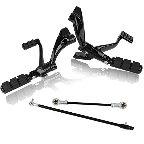 TCMT Forward Controls Pegs Levers Linkages Fits For Harley Sportster XL 1200 883 2014-2020 (Style A Black)